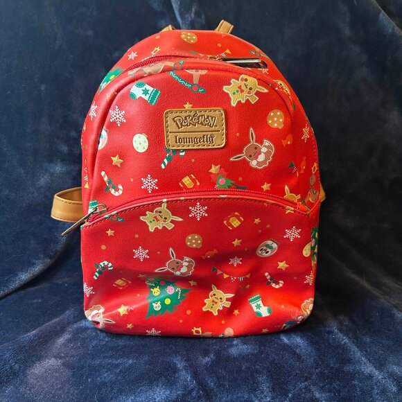 Loungefly Pokemon Holiday Christmas Mini Backpack - Picture 1 of 13